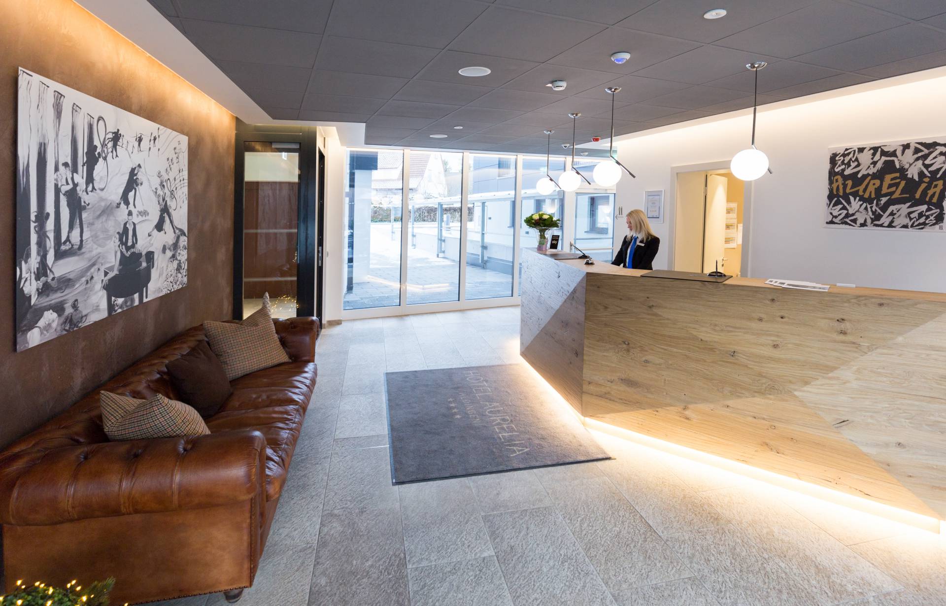 Eingangsbereich Hotel Aurelia nähe Rottweil