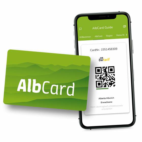 AlbCard Guide App-Ansicht auf Smartphone